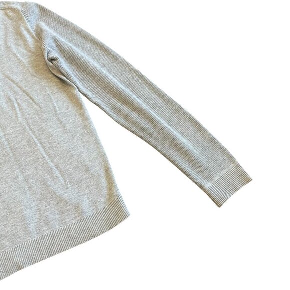 Ted Baker London Grey Pullover Sweater Stretch Ribbed Trim Crew Neck Size Large - Picture 9 of 12